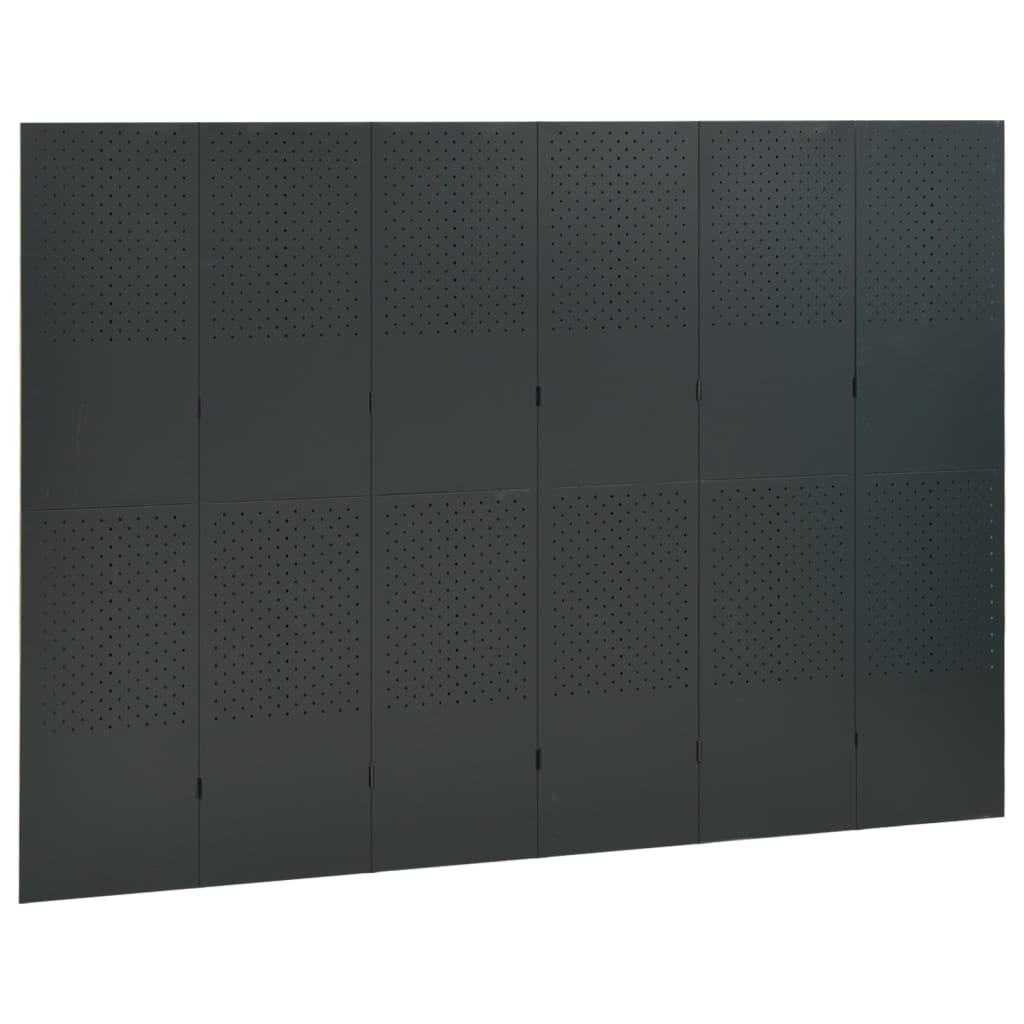 vidaXL Room Divider Freestanding Privacy Screen for Room Separation Steel-40