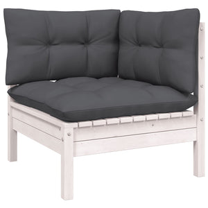 vidaXL 13 Piece Patio Lounge Set with Cream Cushions Solid Pinewood-7