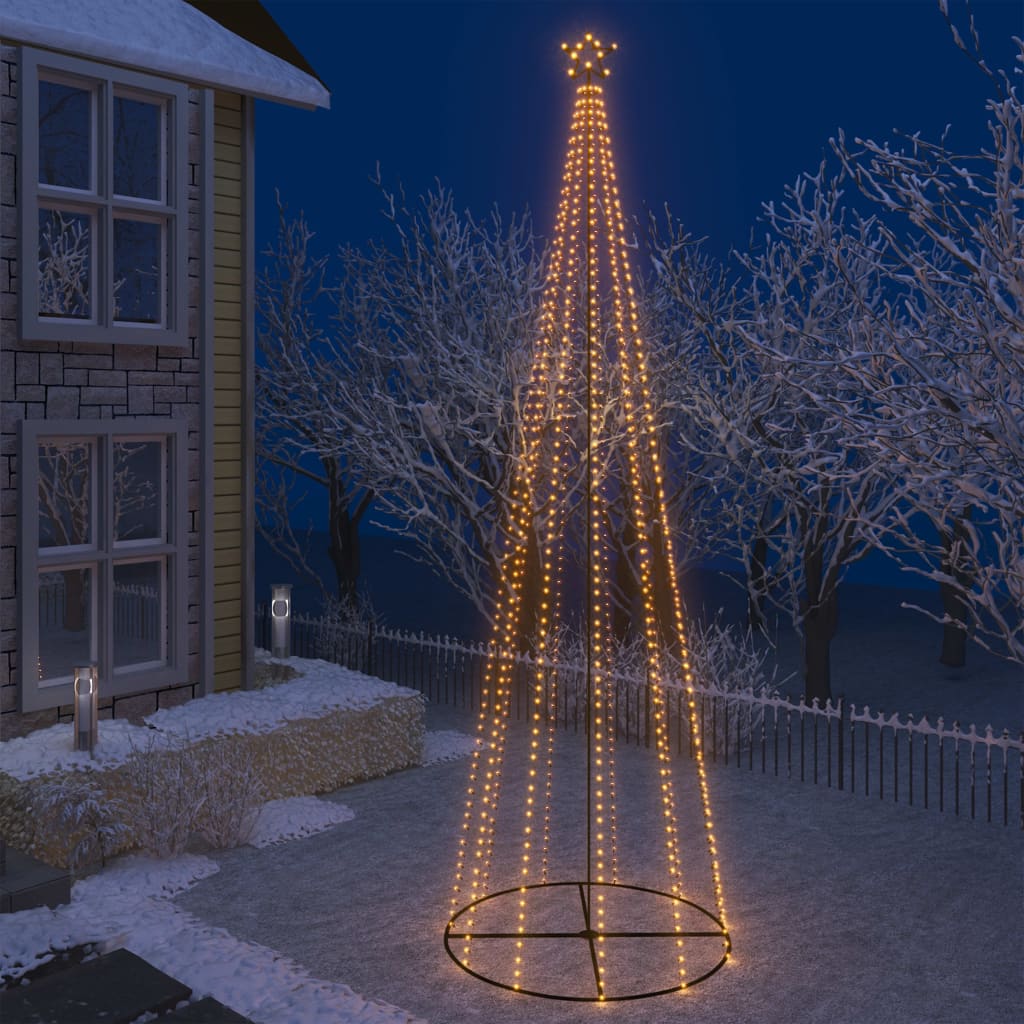 vidaXL Christmas Cone Tree Decoration Artificial Christmas Tree with LEDs-16