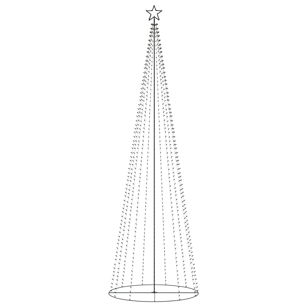 vidaXL Christmas Cone Tree Decoration Artificial Christmas Tree with LEDs-14