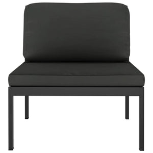 vidaXL 3 Piece Patio Lounge Set with Cushions Aluminum Anthracite-3