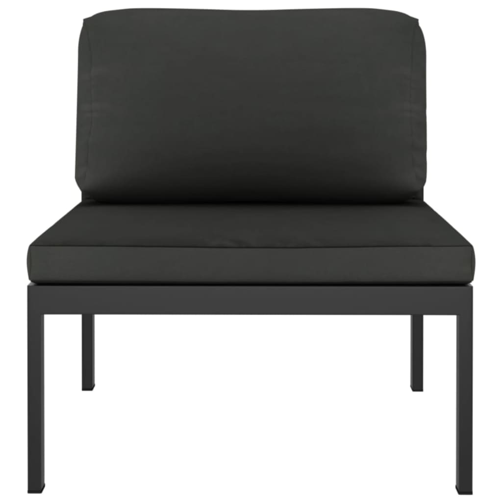 vidaXL 7 Piece Patio Lounge Set with Cushions Aluminum Anthracite-7