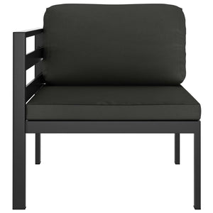 vidaXL 8 Piece Patio Lounge Set with Cushions Aluminum Anthracite-4
