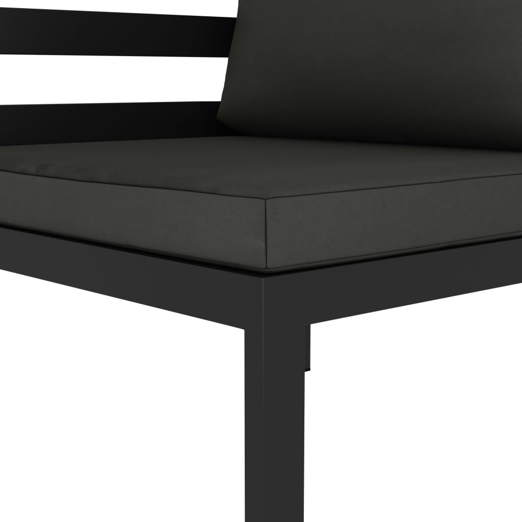 vidaXL 8 Piece Patio Lounge Set with Cushions Aluminum Anthracite-8