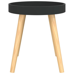 vidaXL Side Table Round End Coffee Table Engineered Wood and Solid Wood Pine-15