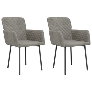 vidaXL Dining Chairs 2 Pcs Accent Upholstered Chair for Living Room Velvet-9