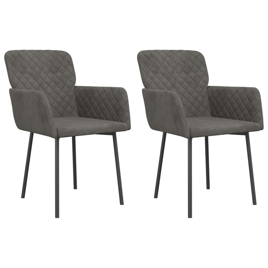 vidaXL Dining Chairs 2 Pcs Accent Upholstered Chair for Living Room Velvet-1