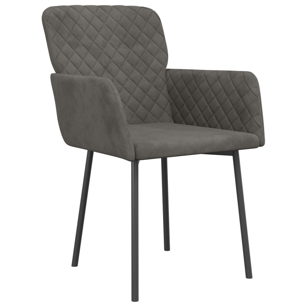 vidaXL Dining Chairs 2 Pcs Accent Upholstered Chair for Living Room Velvet-4