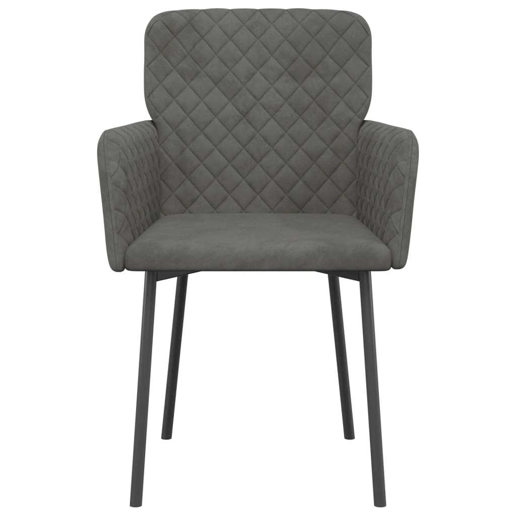 vidaXL Dining Chairs 2 Pcs Accent Upholstered Chair for Living Room Velvet-8