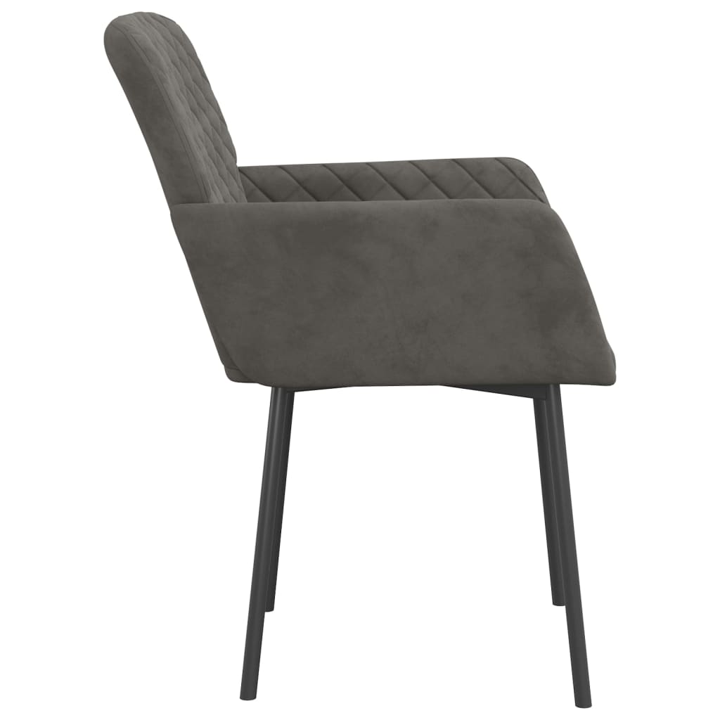 vidaXL Dining Chairs 2 Pcs Accent Upholstered Chair for Living Room Velvet-12