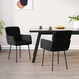 vidaXL Dining Chairs 2 Pcs Accent Upholstered Chair for Living Room Velvet-26