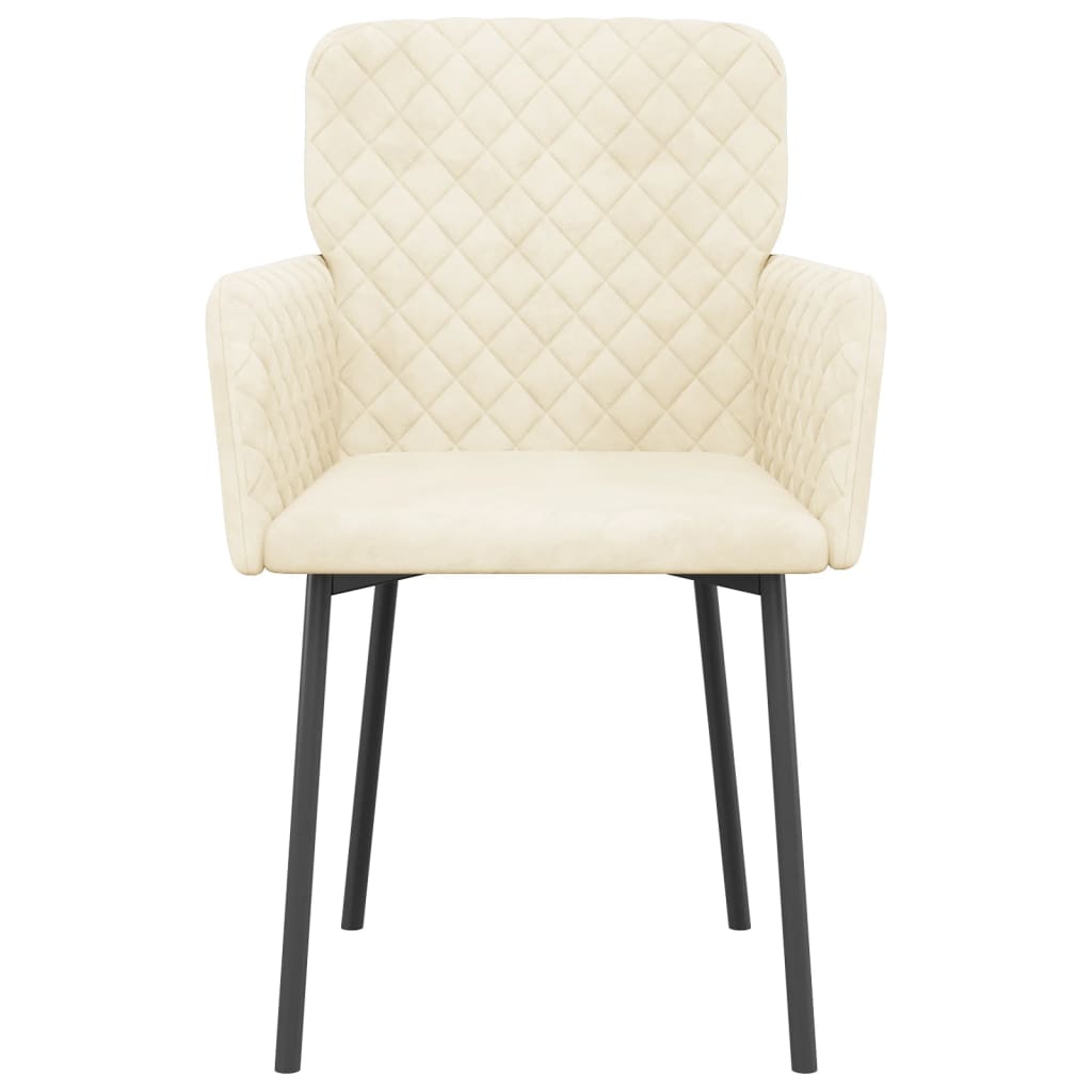 vidaXL Dining Chairs 2 Pcs Accent Upholstered Chair for Living Room Velvet-21