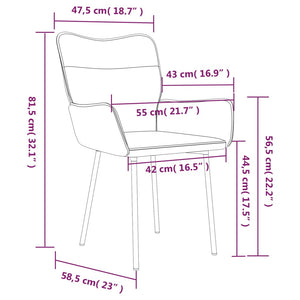vidaXL Dining Chairs 2 Pcs Accent Upholstered Chair for Living Room Velvet-13