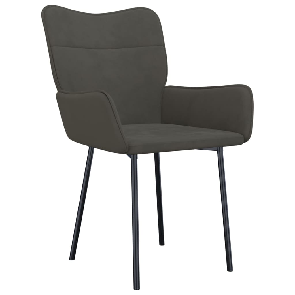 vidaXL Dining Chairs 2 Pcs Accent Upholstered Chair for Living Room Velvet-8