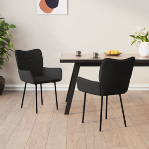 vidaXL Dining Chairs 2 Pcs Accent Upholstered Chair for Living Room Velvet-7