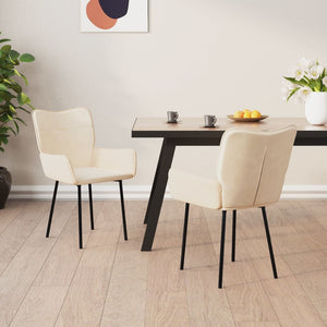 vidaXL Dining Chairs 2 Pcs Accent Upholstered Chair for Living Room Velvet-27