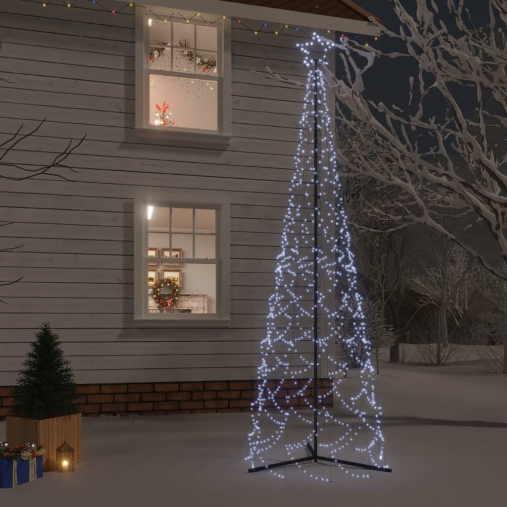 vidaXL Christmas Cone Tree Decoration Artificial Christmas Tree with LEDs-21