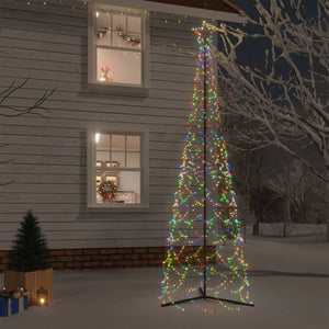 vidaXL Christmas Cone Tree Decoration Artificial Christmas Tree with LEDs-13
