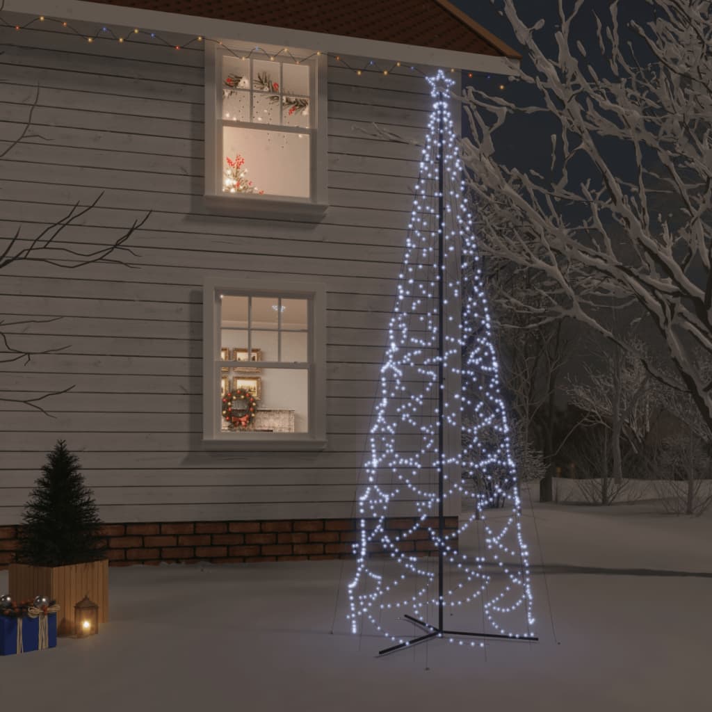 vidaXL Christmas Cone Tree Decoration Artificial Christmas Tree with LEDs-8