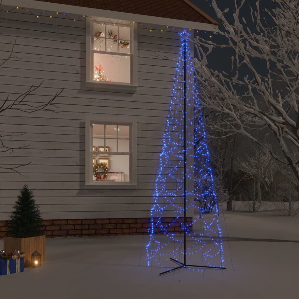 vidaXL Christmas Cone Tree Decoration Artificial Christmas Tree with LEDs-12