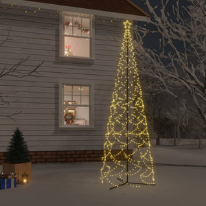 vidaXL Christmas Cone Tree Decoration Artificial Christmas Tree with LEDs-10