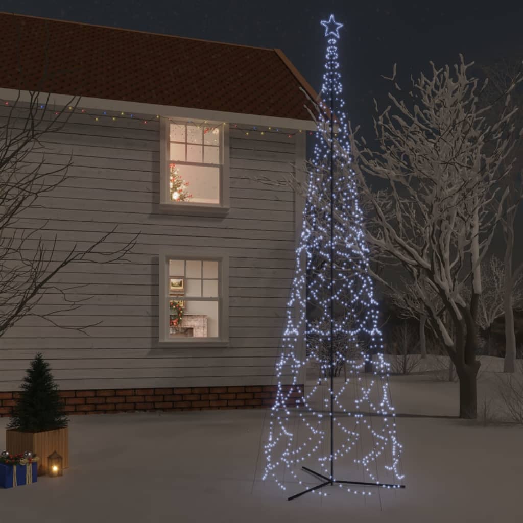 vidaXL Christmas Cone Tree Decoration Artificial Christmas Tree with LEDs-2