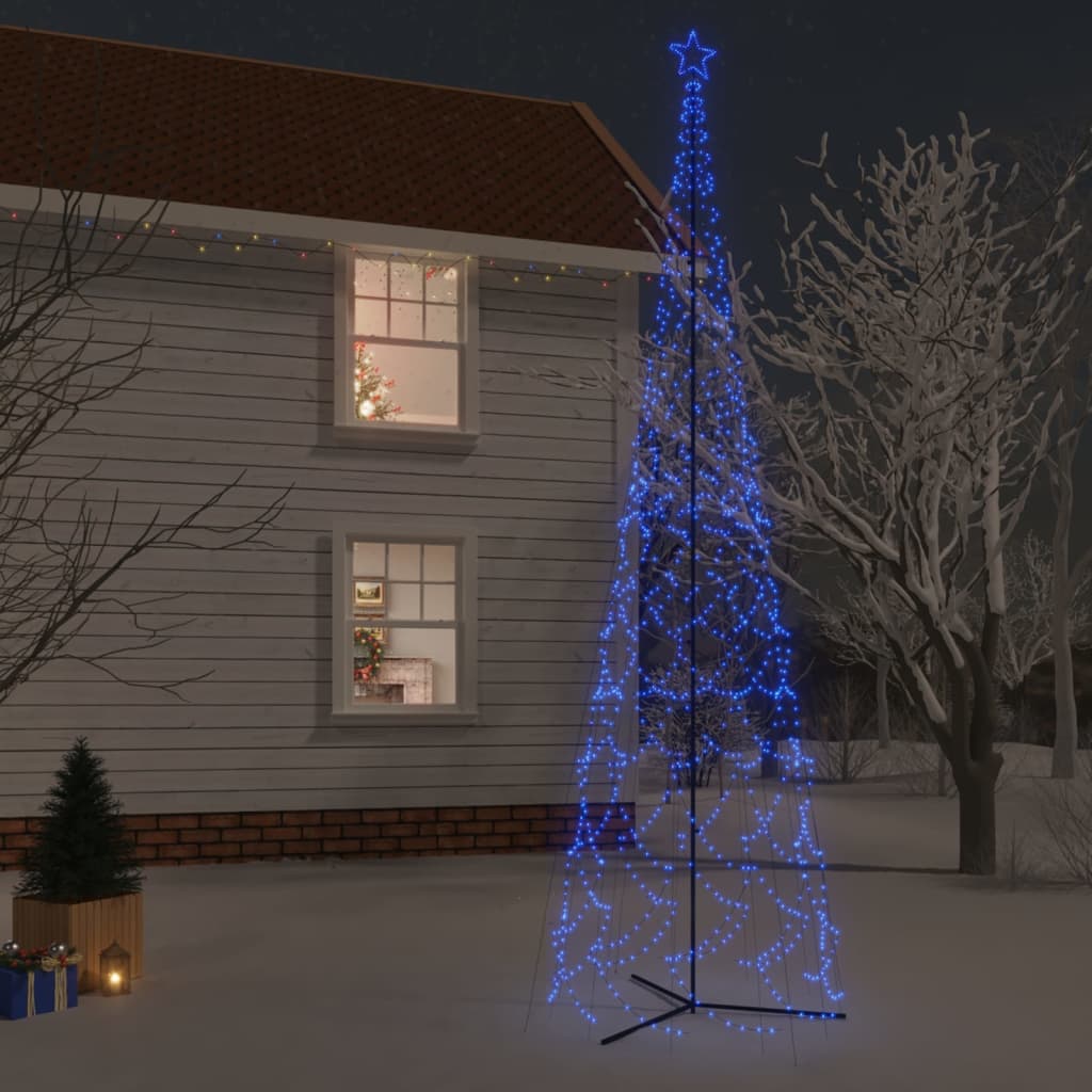 vidaXL Christmas Cone Tree Decoration Artificial Christmas Tree with LEDs-17