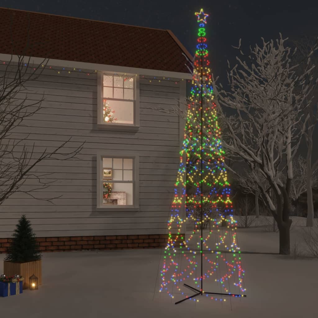 vidaXL Christmas Cone Tree Decoration Artificial Christmas Tree with LEDs-20