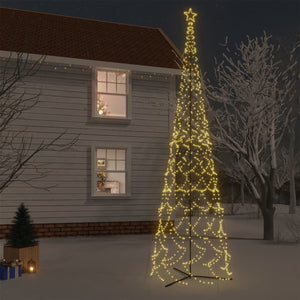 vidaXL Christmas Cone Tree Decoration Artificial Christmas Tree with LEDs-1