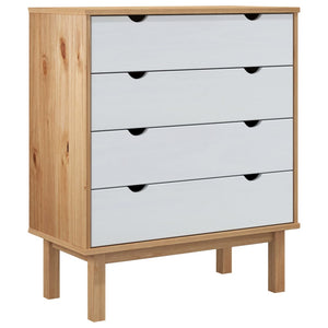 vidaXL Cabinet Dresser Drawer Chest Cabinet with Drawers OTTA Solid Wood Pine-11