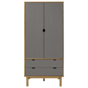 vidaXL Closet Cabinet Wardrobe Closet Organizer Armoire OTTA Solid Wood Pine-6