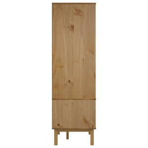 vidaXL Closet Cabinet Wardrobe Closet Organizer Armoire OTTA Solid Wood Pine-10