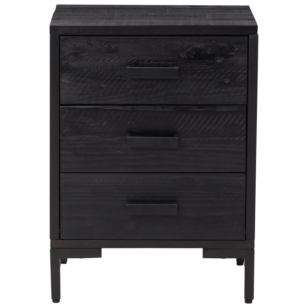 vidaXL Nightstand Bedside End Side Table with Drawer Furniture Solid Wood Pine-26
