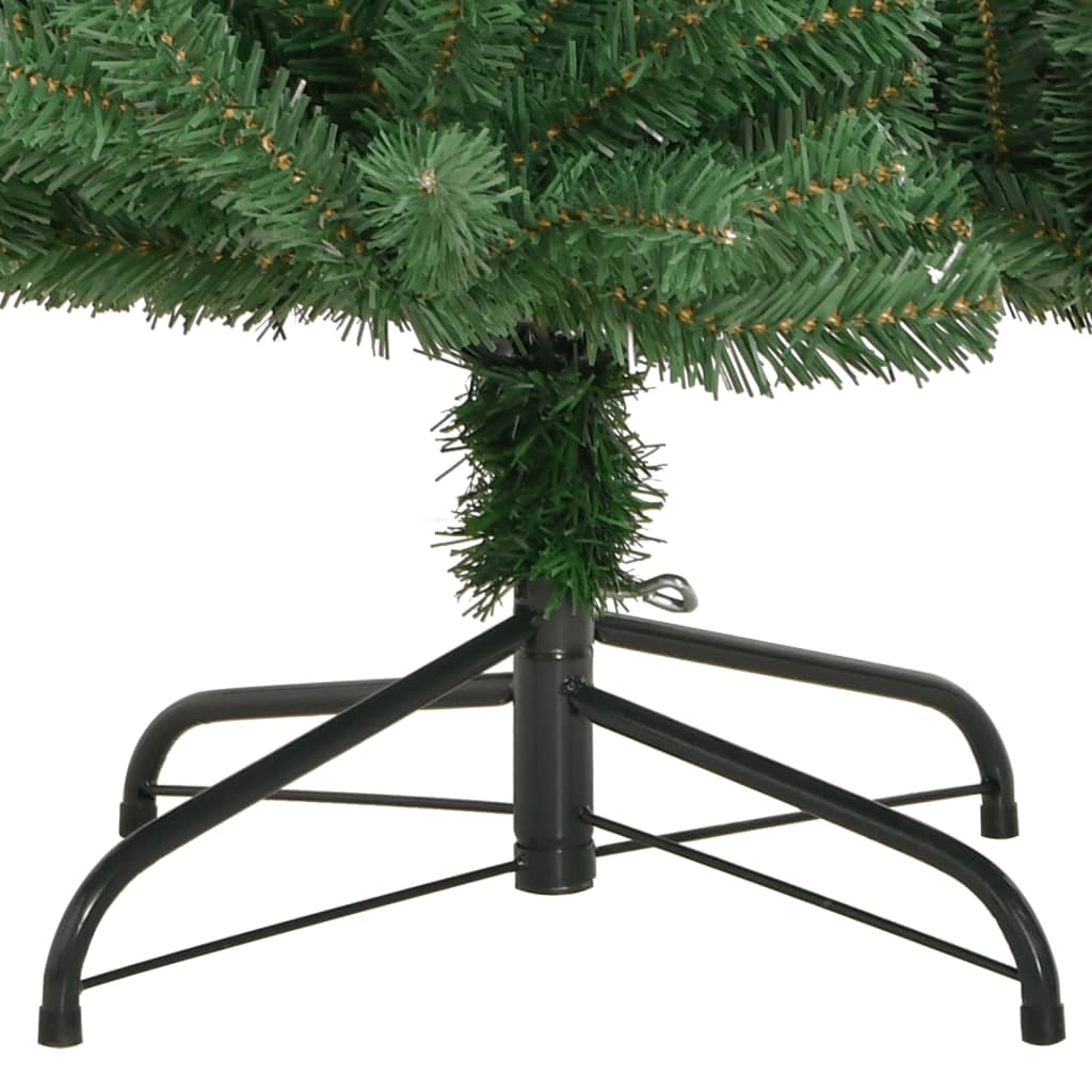 vidaXL Artificial Hinged Christmas Tree with Stand Green 47.2"-3