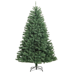 vidaXL Artificial Hinged Christmas Tree with Stand Green 59.1"-1