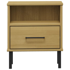 vidaXL Nightstand Bedroom Storage Cabinet Bedside Table Solid Pine Wood OSLO-22