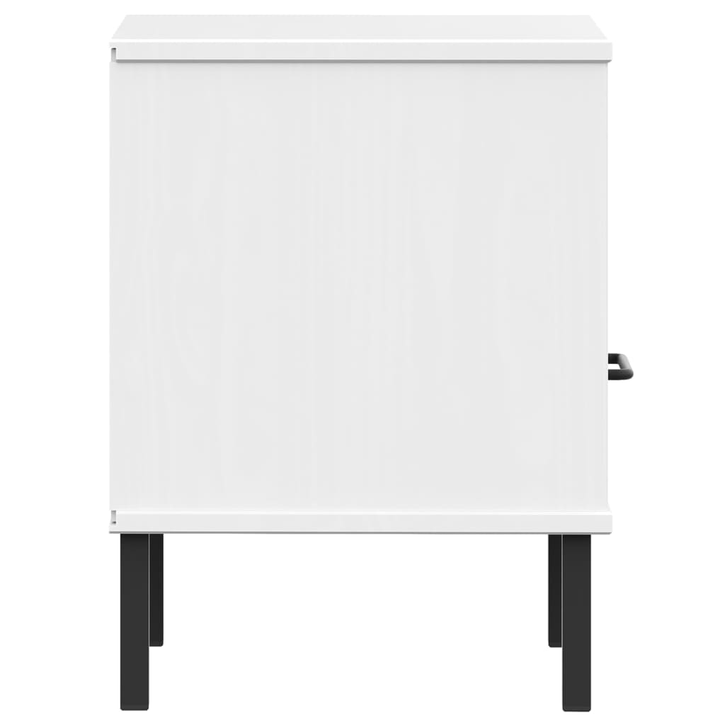 vidaXL Nightstand Bedroom Storage Cabinet Bedside Table Solid Pine Wood OSLO-1