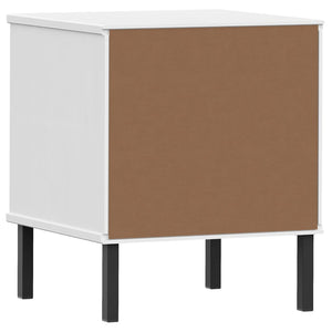 vidaXL Nightstand Bedroom Storage Cabinet Bedside Table Solid Pine Wood OSLO-4