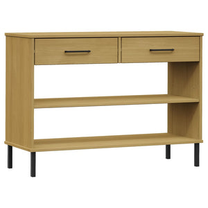 vidaXL Console Cabinet Buffet Storage with Metal Legs Solid Wood Pine OSLO-0