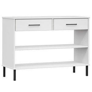 vidaXL Console Cabinet Buffet Storage with Metal Legs Solid Wood Pine OSLO-12