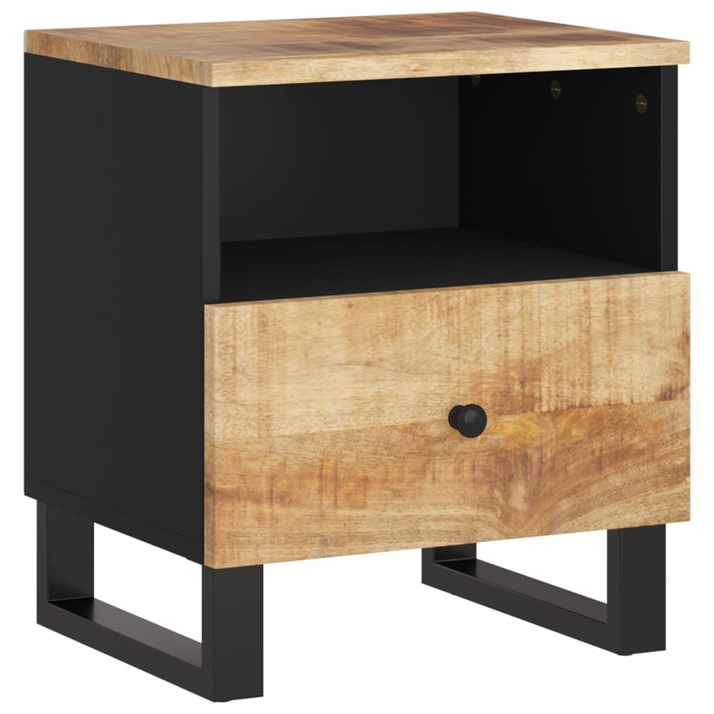 vidaXL Cabinet Storage Accent Nightstand End Table for Bedroom Solid Wood-25