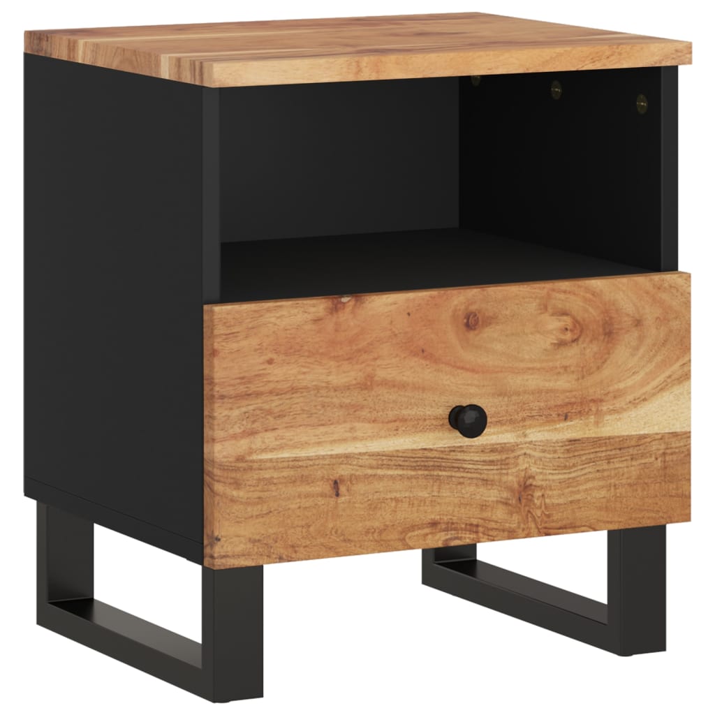 vidaXL Cabinet Storage Accent Nightstand End Table for Bedroom Solid Wood-0