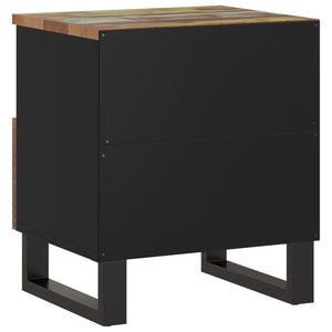 vidaXL Cabinet Storage Accent Nightstand End Table for Bedroom Solid Wood-23