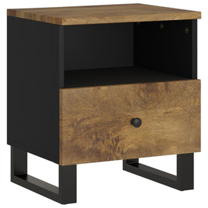 vidaXL Cabinet Storage Accent Nightstand End Table for Bedroom Solid Wood-6