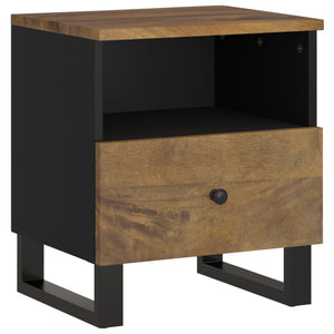 vidaXL Cabinet Storage Accent Nightstand End Table for Bedroom Solid Wood-64