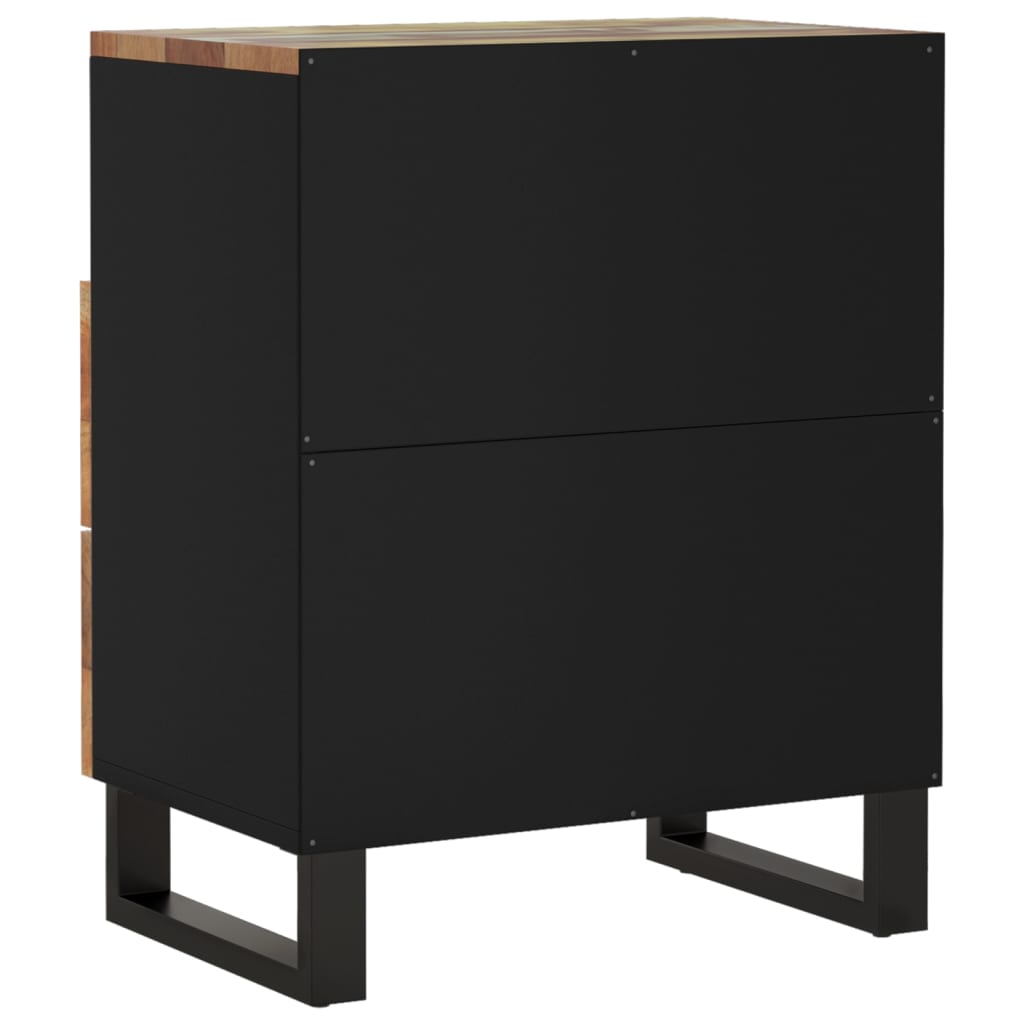 vidaXL Cabinet Accent Nightstand End Table with Storage Drawer Solid Wood-15