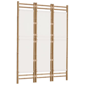 vidaXL Room Divider Foldable 6 Panel Room Divider Screen Bamboo and Canvas-17