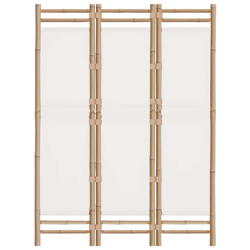 vidaXL Room Divider Foldable 6 Panel Room Divider Screen Bamboo and Canvas-24