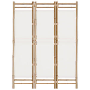 vidaXL Room Divider Foldable 6 Panel Room Divider Screen Bamboo and Canvas-24