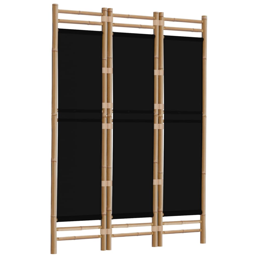 vidaXL Room Divider Foldable 6 Panel Room Divider Screen Bamboo and Canvas-23